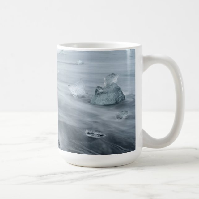 Eis und Wasser am Strand, Eisland Kaffeetasse (Rechts)