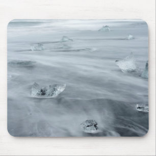 Eis und Wasser an einem Strand, Island Mousepad