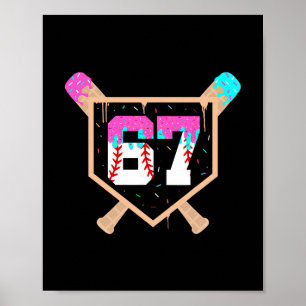 Eis verkaufen Tropf Nummer 67 Spieler 67. Geburtst Poster