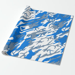 Eis-Wasser-Blau-Camouflage Geschenkpapier