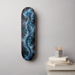 Eis-Wasser-Drache Skate Deck - Blaues Meerungeheue Skateboard