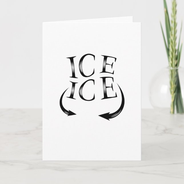 Eis x2 Kinderankündigung für schwangere Frauen Ankündigung (Vorderseite)