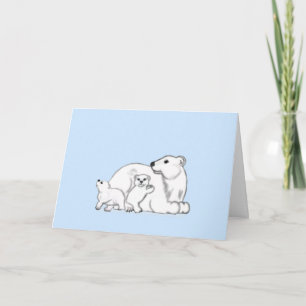 Eisbaarfamilie Winterliebe Karte