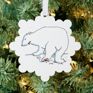 Eisbaer-Schneeflocken-Papierdekoration Ornament Karte