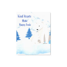 Eisbaer und Jungtier Arktis-Wildlife-Leinwanddruck