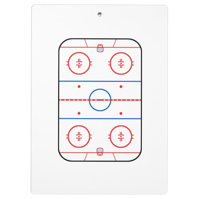Eisbahn-Diagramm-Hockeyspiel-Begleiter Klemmbrett (Rückseite)