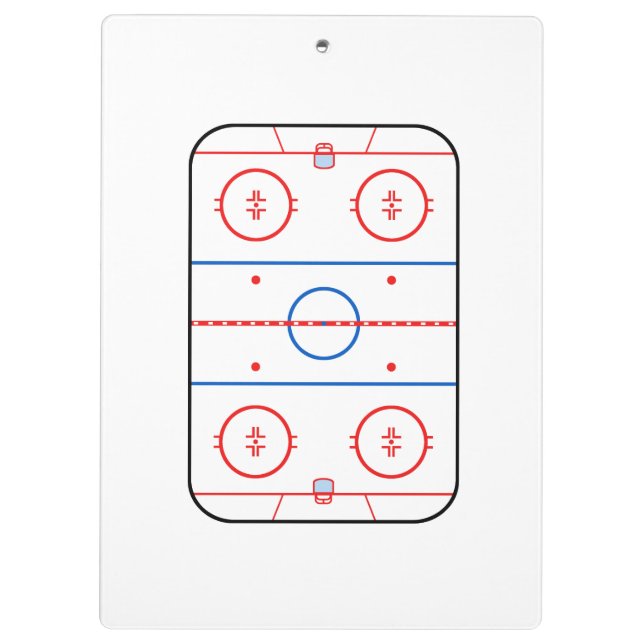 Eisbahn-Diagramm-Hockeyspiel-Begleiter Klemmbrett (Rückseite)