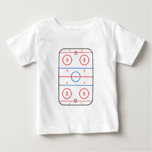Eisbahn-Diagramm-Hockeyspiel-Dekor Baby T-shirt