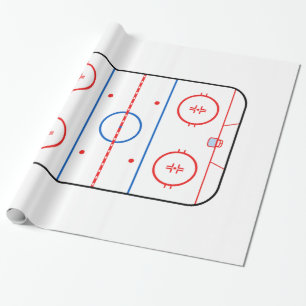 Eisbahn-Diagramm-Hockeyspiel-Dekor Geschenkpapier