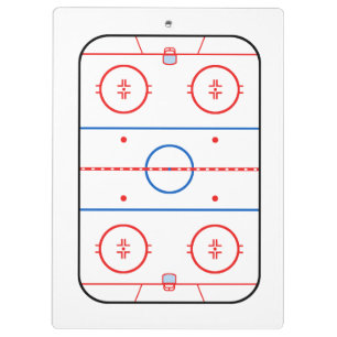 Eisbahn-Diagramm-Hockeyspiel-Entwurf Klemmbrett