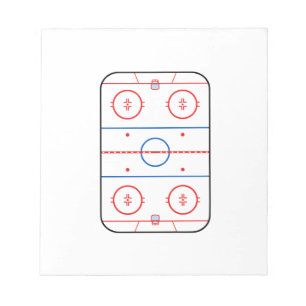 Eisbahn-Diagramm-Hockeyspiel-Entwurf Notizblock