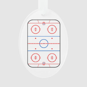 Eisbahn-Diagramm-Hockeyspiel-Entwurf Ornament