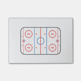 Eisbahn-Diagramm-Hockeyspiel-Entwurf Post-it Klebezettel