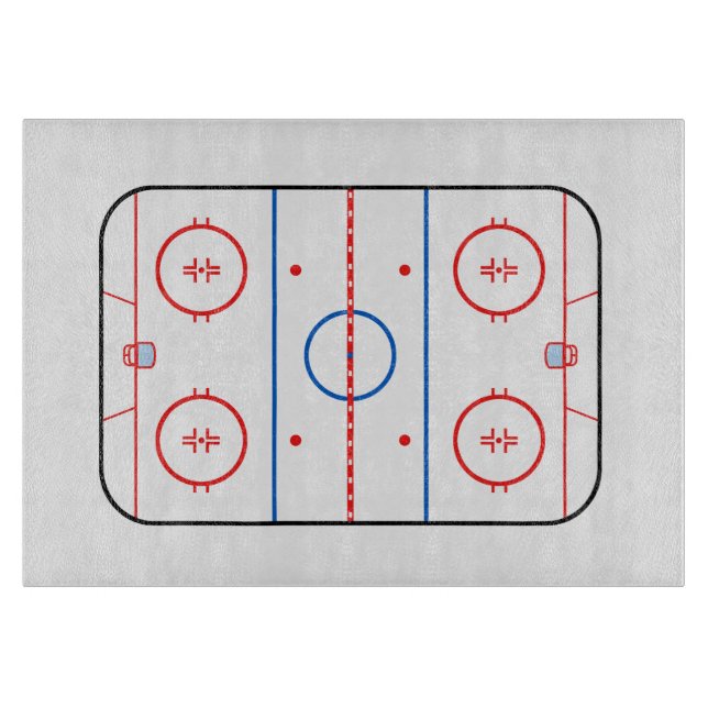 Eisbahn-Diagramm-Hockeyspiel-Entwurf Schneidebrett (Vorderseite)