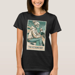 Eisbahn-Mama-Skelett-Karte-Geschenk-Hockey-Eislauf T-Shirt