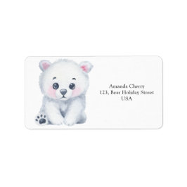 Eisbär Adressaufkleber