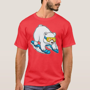 Eisbär als Skifahrer mit Ski-Skibrille T-Shirt