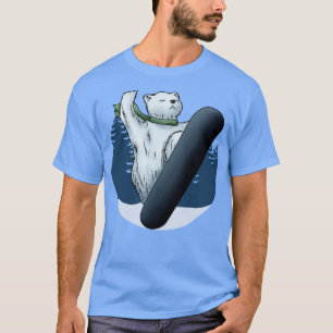 Eisbär als Snowboarder mit Snowboard 2 T-Shirt