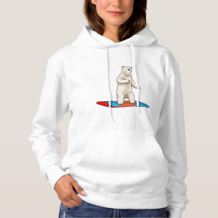 Eisbär als Snowboarder mit Snowboard Hoodie