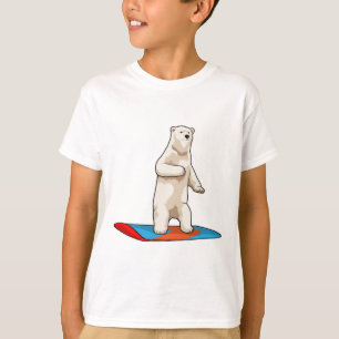 Eisbär als Snowboarder mit Snowboard T-Shirt