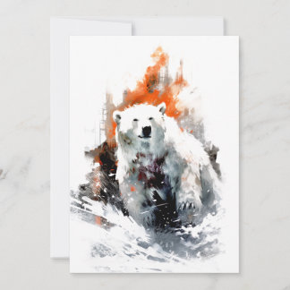 Eisbär Amerikanisches Wildtier Feiertagskarte