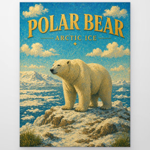 Eisbär Arktis Eis Wasserfarbe GeoSaga Postkarte