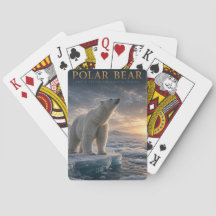 Eisbär Arktis Meereis TIER Poker Karten
