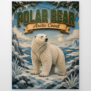 Eisbär Arktische Küste POPCUT Postkarte