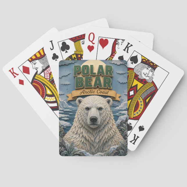 Eisbär Arktische Küste POPCUT Spielkarten (Rückseite)