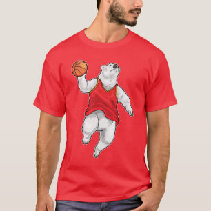 Eisbär Basketballspieler Basketball Sport T-Shirt