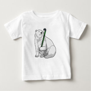 Eisbär beim Hockey mit Hockeystick Baby T-shirt
