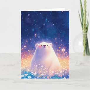 Eisbär Blumenwelt Karte