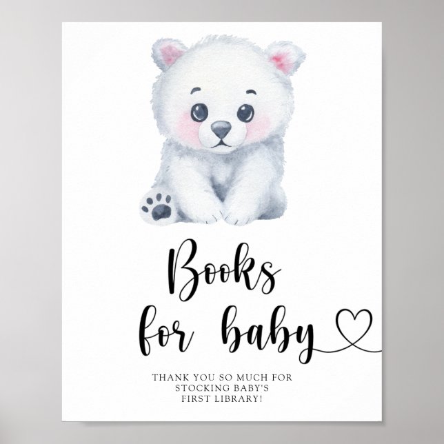 Eisbär - Bücher für Babyposter Poster (Vorne)