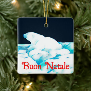 Eisbär - Buon Natale Keramikornament