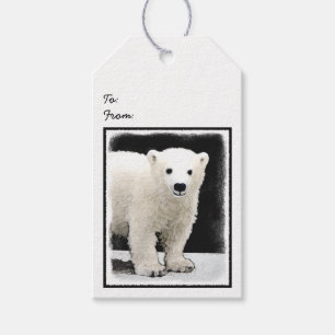 Eisbär-CUB-Malerei - ursprüngliche Tier-Kunst Geschenkanhänger