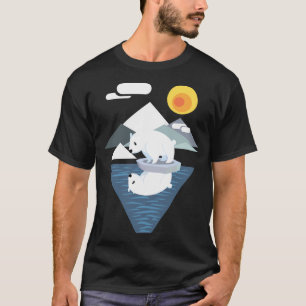 Eisbär-Dilemma-Baseball-Ärmel T-Shirt
