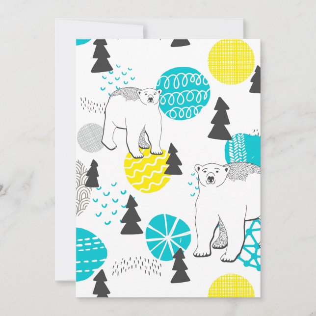 Eisbär Einladung (Vorderseite)