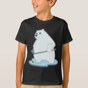 Eisbär Eishockey Eishockeyschläger T-Shirt