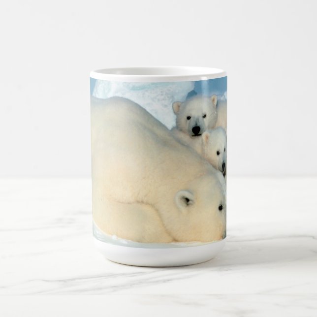 Eisbär-Familie Kaffeetasse (Mittel)