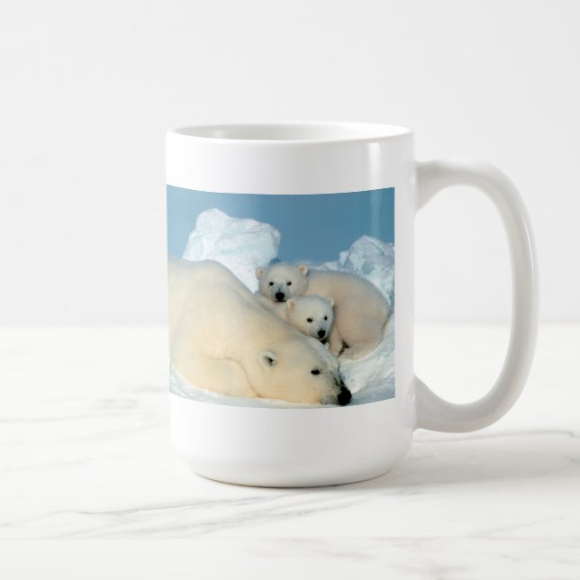 Eisbär-Familie Kaffeetasse (Rechts)