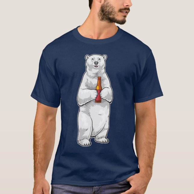 Eisbär Flaschenbier T-Shirt (Vorderseite)
