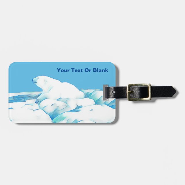 Eisbär Gepäckanhänger (Vorderseite horizontal)