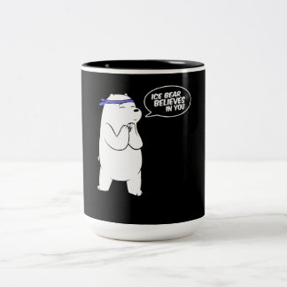 Eisbär glaubt an dich, dass der Eisbär lange Zeit Zweifarbige Tasse