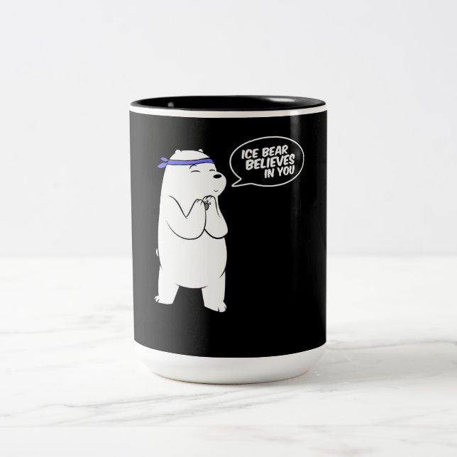 Eisbär glaubt an dich, dass der Eisbär lange Zeit Zweifarbige Tasse (Mittel)