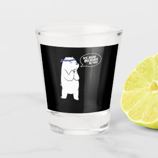 Eisbär glaubt an euch Polarbär lange Schnapsglas