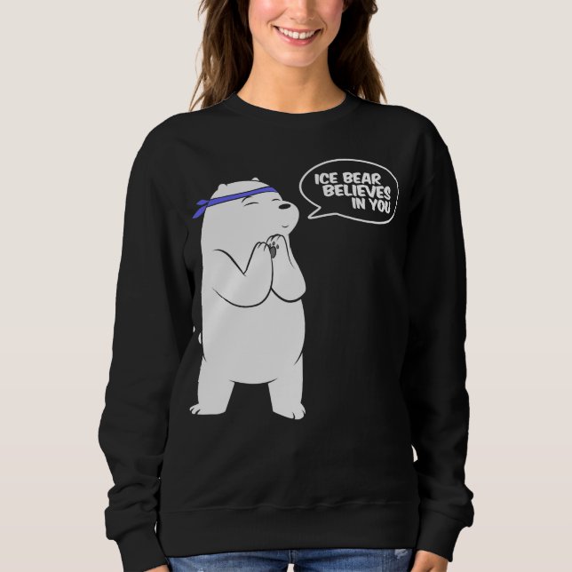 Eisbär glaubt an euch Polarbär lange Sweatshirt (Vorderseite)