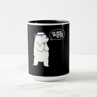 Eisbär glaubt an euch Polarbär lange Tasse