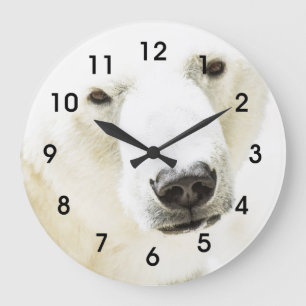 Eisbär Große Wanduhr