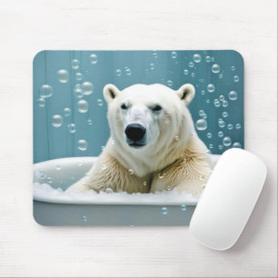 Eisbär im Baden Mousepad