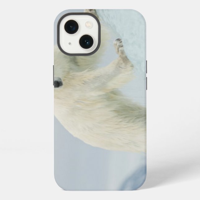 Eisbär im Sommer iPhone Hülle (Rückseite)